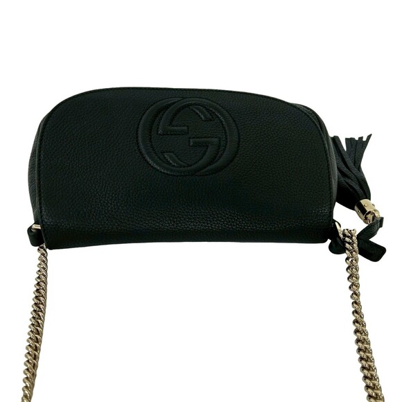 GUCCI Black Leather Shoulder Bag - Picture 4 of 10